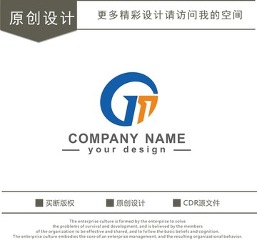 G M 字母 logo