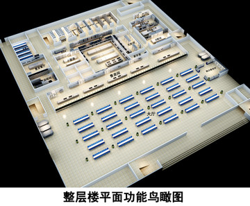 大学食堂鸟瞰效果图高清大图