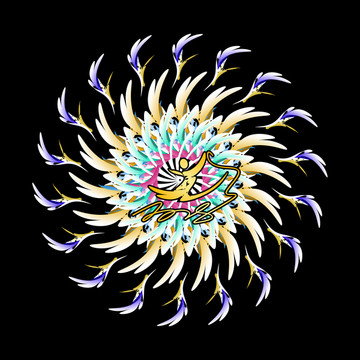 抽象炫彩花纹