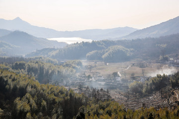 安徽黄山卢村田园风光