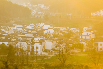 安徽黄山卢村田园风光