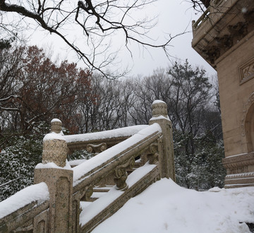 南京灵谷寺雪景