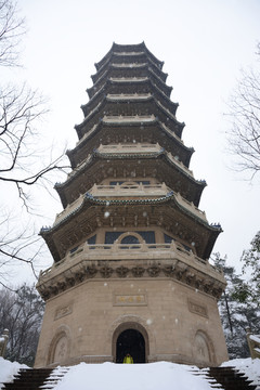 南京灵谷寺雪景