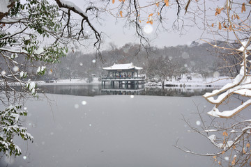 南京紫金山雪景