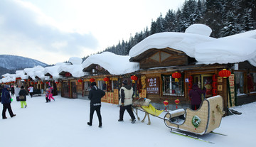 雪乡全景 中国雪乡 雪乡