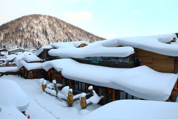 雪乡全景 中国雪乡 雪乡