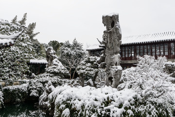 江南园林 雪景