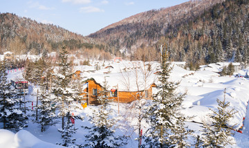 黑龙江雪乡 雪乡旅游 雪房子