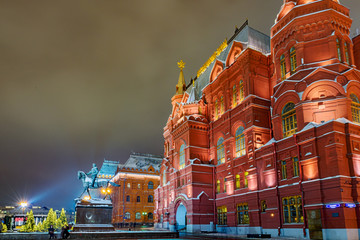 俄罗斯国家历史博物馆夜景