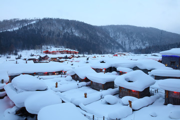 雪乡全景 中国雪乡 雪乡