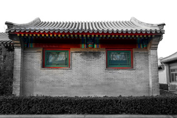 北京胡同 胡同黑白照片