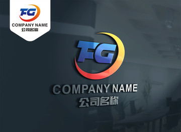 FG字母LOGO设计 GF标志