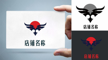 鹰创意动物房地产标志商标设计