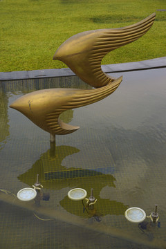 园林雕塑 抽象雕塑 海鸥