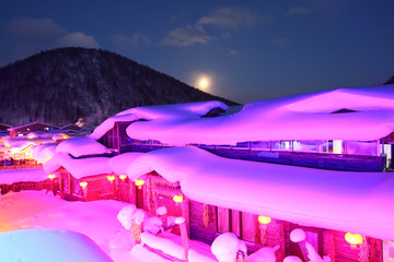 雪乡全景 中国雪乡 雪乡