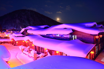 雪乡全景 中国雪乡 雪乡