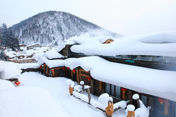 雪乡全景 中国雪乡 雪乡