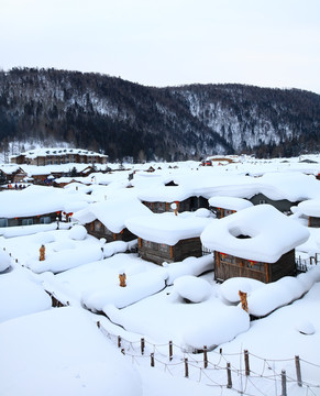 雪乡全景 中国雪乡 雪乡