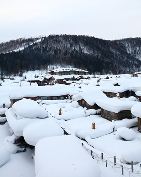 雪乡全景 中国雪乡 雪乡