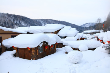 雪乡全景 中国雪乡 雪乡