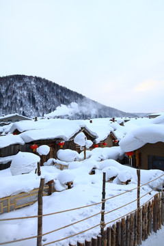 雪乡全景 中国雪乡 雪乡