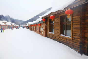 雪乡全景 中国雪乡 雪乡