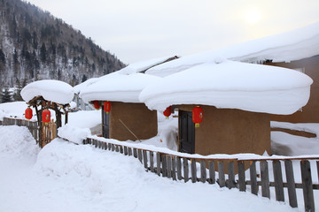 雪乡全景 中国雪乡 雪乡