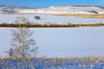 冬季冰雪额尔古纳河