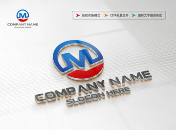 M字母标志 M字母LOGO设计