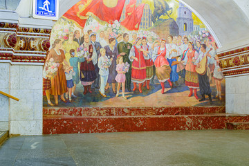 莫斯科地铁站 壁画
