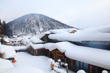 雪乡全景 中国雪乡 雪乡