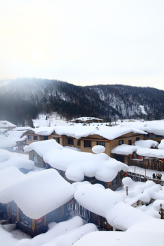 雪乡全景 中国雪乡 雪乡