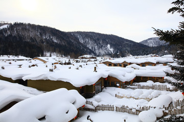 雪乡全景 中国雪乡 雪乡