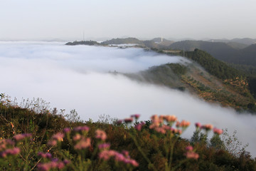 陕北黄土高原云雾