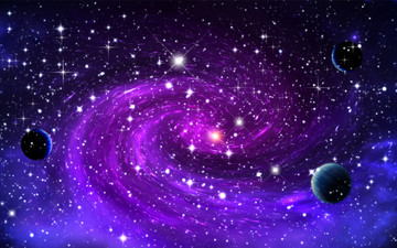 紫色星空漩涡软膜