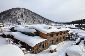 雪乡全景 中国雪乡 雪乡