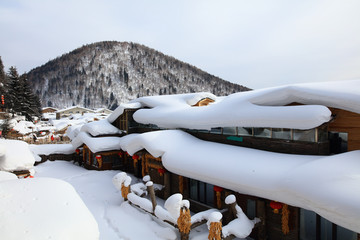 雪乡全景 中国雪乡 雪乡