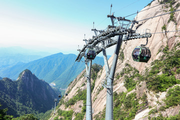 安徽黄山 黄山 山峰 黄山索道