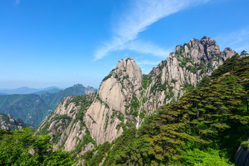 安徽黄山 黄山 山峰 山岳