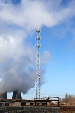 热电厂 电厂 高压线 铁塔