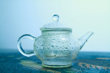 玻璃花茶壶