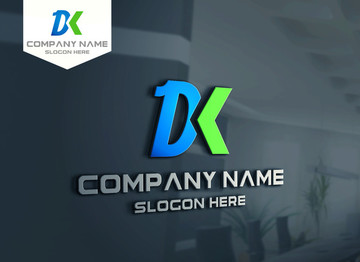 DK字母LOGO设计 DK字母