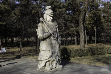 十三陵总神道石像生武将