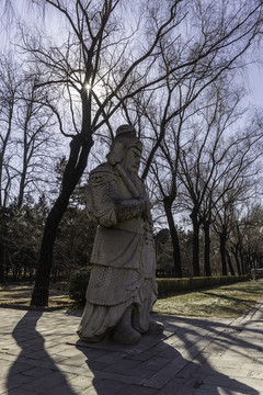 十三陵总神道石像生武将