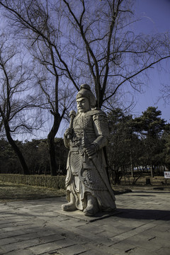 十三陵总神道石像生武将