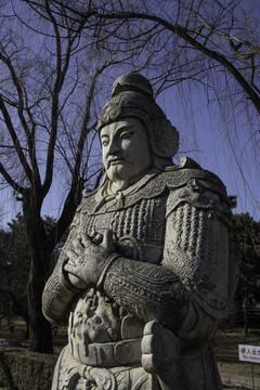 十三陵总神道石像生武将