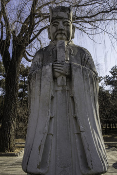 十三陵总神道石像生文官