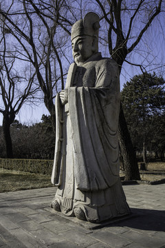 十三陵总神道石像生文官