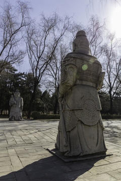 十三陵总神道石像生武将