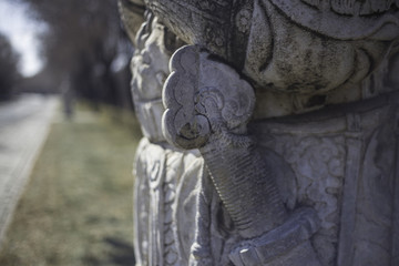 十三陵总神道石像生武将